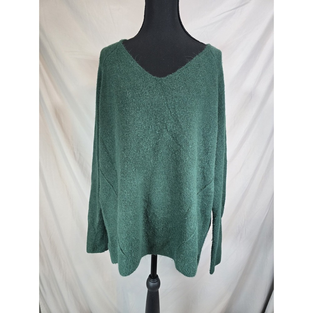 VINCE CAMUTO Women's Kelly Green Knit Pullover Long Sleeve Sweater Sz S